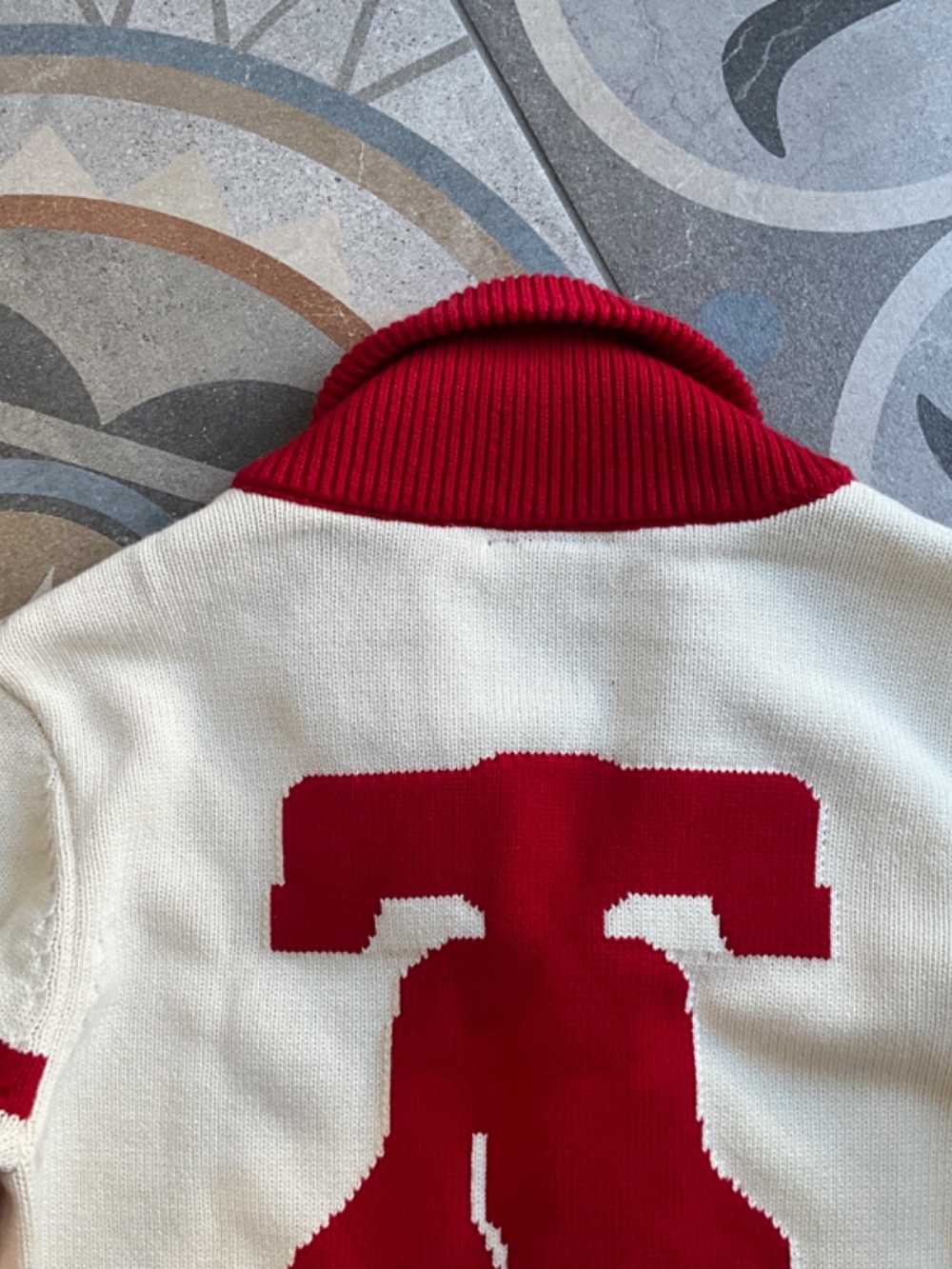 The Wild Collective x Anthropologie Phillies Jacquard Cardigan Sweater Small - Picture 12 of 12